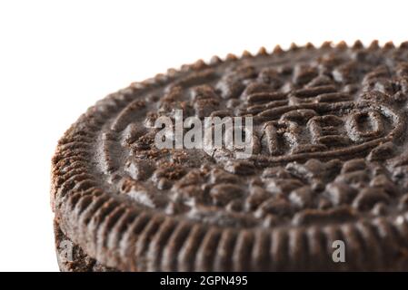 Den Helder, the Netherlands. July 2021. Isolated Oreo cookies on a white background. High quality photo Stock Photo