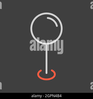 Pin map icon on dark background. Map pointer. Map markers Stock Vector