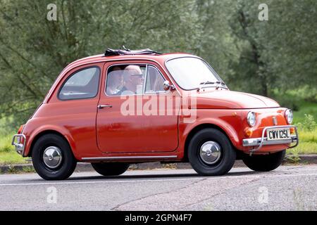 Classic Italian sedan car side view isolated on white background Stock ...