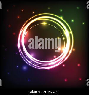 Abstract background with circles colorful plasma Stock Vector