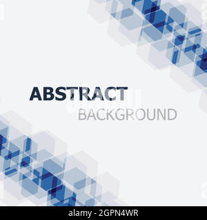 Abstract dark blue hexagon background Stock Vector