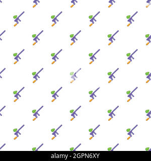 Paintball gun pattern, cartoon style Stock Vector