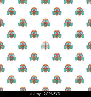 Gas mask pattern, cartoon style Stock Vector