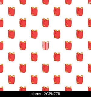 Red paintball vest pattern, cartoon style Stock Vector