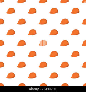 Construction helmet pattern, cartoon style Stock Vector