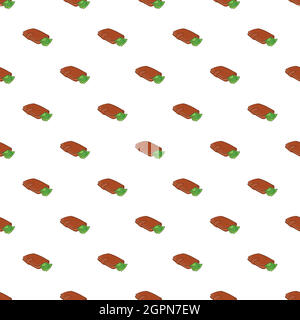 Brown wallet with money inside pattern Stock Vector