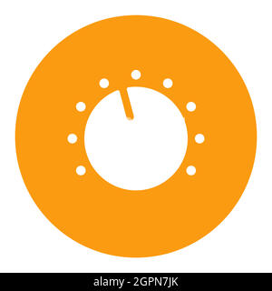 Volume knob vector flat white glyph icon Stock Vector