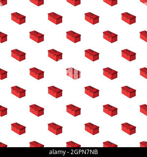 Construction suitcase pattern, cartoon style Stock Vector