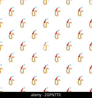 Fire hose pattern, cartoon style Stock Vector