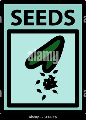 Seed Pack Icon Stock Vector