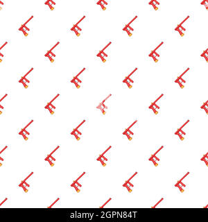 Red paintball gun pattern, cartoon style Stock Vector