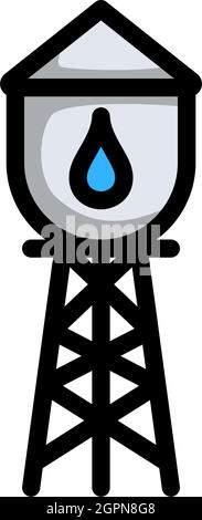 Water Tower Icon Stock Vector