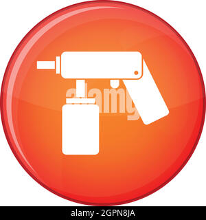 Spray aerosol can bottle with a nozzle icon Stock Vector
