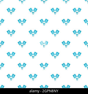 Car piston pattern, cartoon style Stock Vector