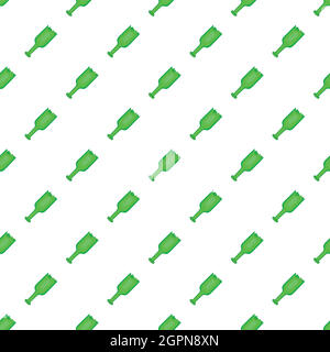 Broken bottle pattern, cartoon style Stock Vector