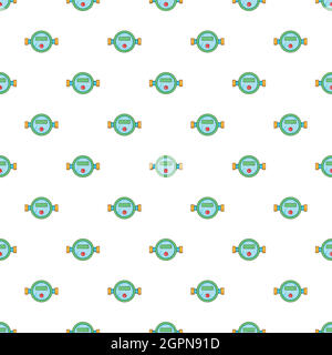 Water meter pattern, cartoon style Stock Vector
