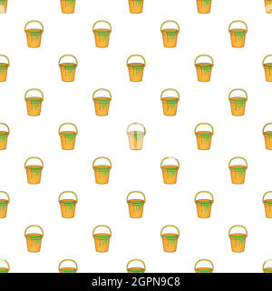 Bucket of paint pattern, cartoon style Stock Vector