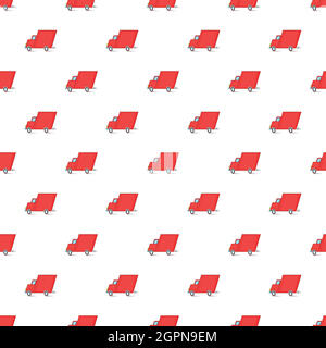 Truck pattern, cartoon style Stock Vector