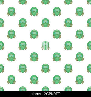 Gas mask pattern, cartoon style Stock Vector