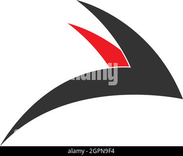 Simple Design of Swift Bird logo icon template vector illustration Stock Vector