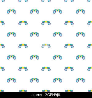 Binoculars pattern, cartoon style Stock Vector