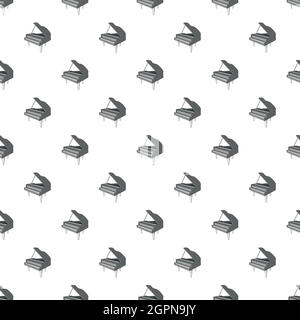Grand piano pattern, cartoon style Stock Vector