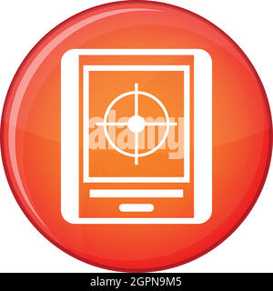 Radar icon, flat style Stock Vector