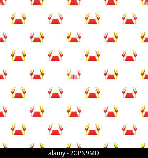 Red carpet pattern, cartoon style Stock Vector