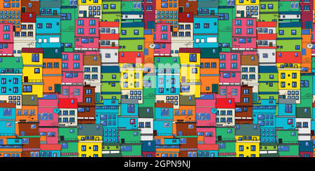 Favela pattern Stock Vector