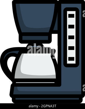 Kitchen Coffee Machine Icon Stock Vector