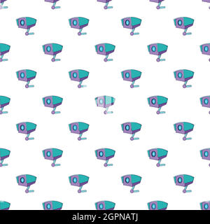 CCTV camera pattern, cartoon style Stock Vector