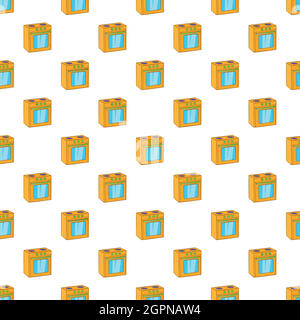 Gas stove pattern, cartoon style Stock Vector