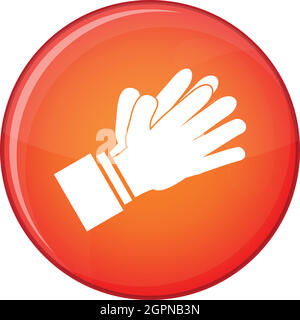 Clapping applauding hands icon, flat style Stock Vector