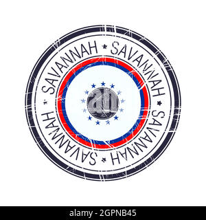 City of Savannah, Georgia vector stamp Stock Vector