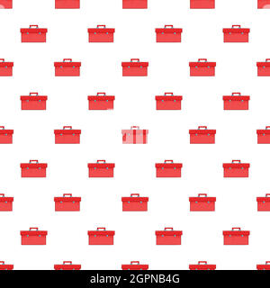 Red case pattern, cartoon style Stock Vector