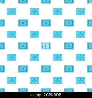 Safety deposit box pattern, cartoon style Stock Vector