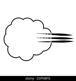 Cloud of gases farting flatulence, a sign of the release of gases Stock Vector