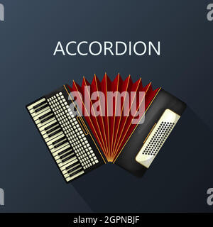 Accordion icon Stock Vector