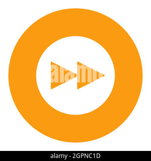 Play next track button vector flat white glyph icon Stock Vector