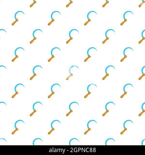 Sickle pattern, cartoon style Stock Vector