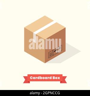 Isometric Cardboard Boxes. Vector illustration Stock Vector Image & Art ...
