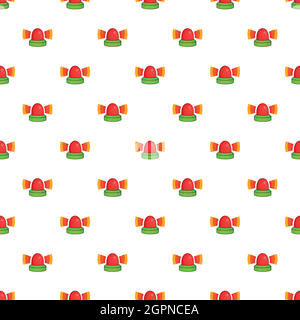 Police siren pattern, cartoon style Stock Vector