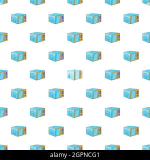 Microwave pattern, cartoon style Stock Vector