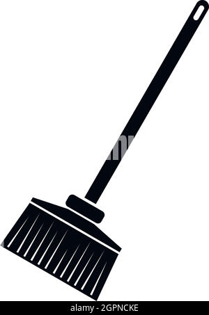 Broom icon, simple style Stock Vector