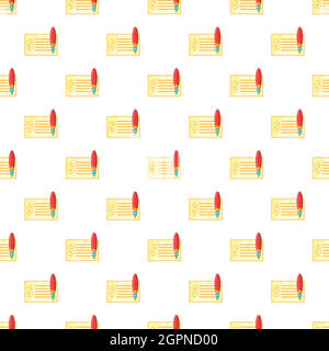 Checkbook pattern, cartoon style Stock Vector
