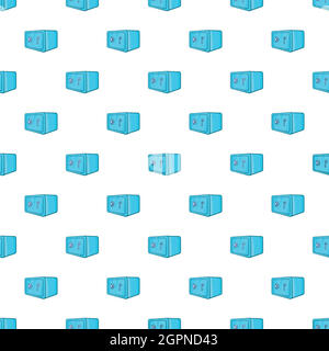 Safety deposit box pattern, cartoon style Stock Vector