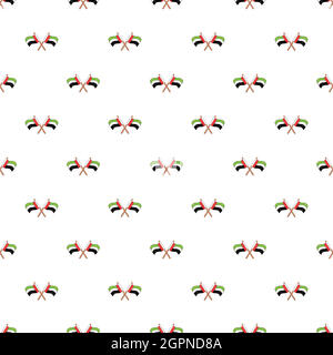 UAE flag pattern, cartoon style Stock Vector