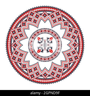Romanian round design element 13 Stock Vector