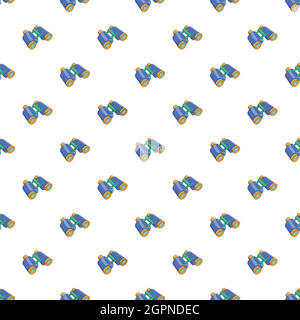 Binoculars pattern, cartoon style Stock Vector