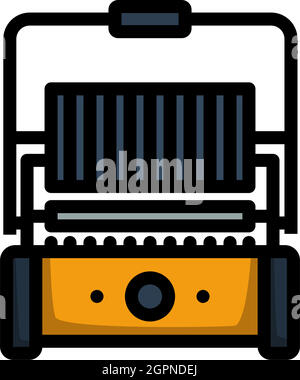 Kitchen Electric Grill Icon Stock Vector